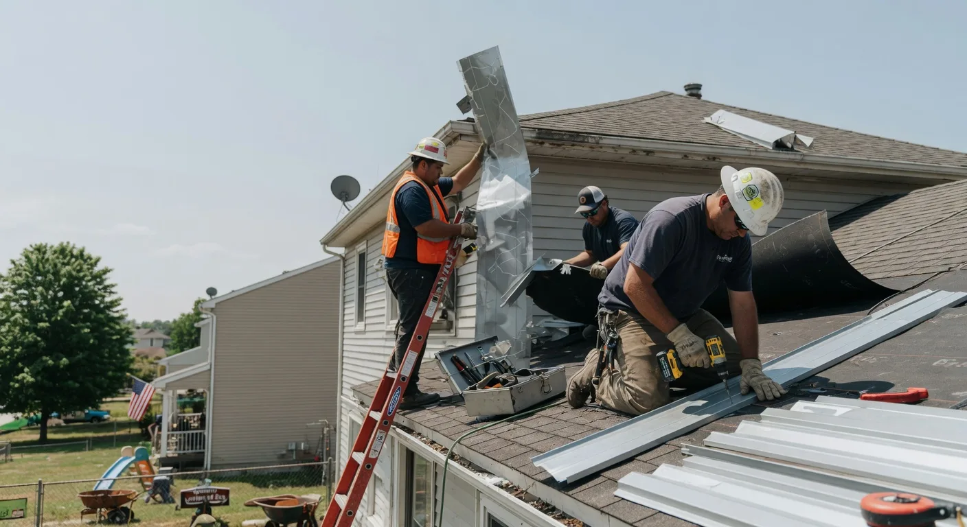 Storm Damage Metal Roof Repair in Oak Ridge, PA